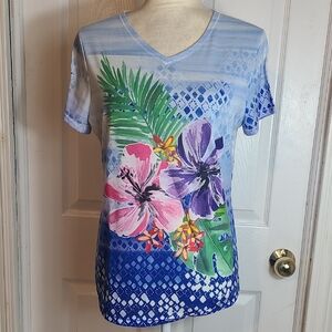 Chico's Tropical Tee Shirt
